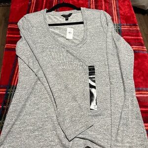 Banana Republic Lightweight Sweater Shirt - Size M (Heather Grey)